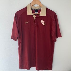 Nike | Shirts | Fsu Nike Drifit Polo 